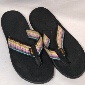 Teva Voya Flip Flop w/Rainbow Fabric Straps